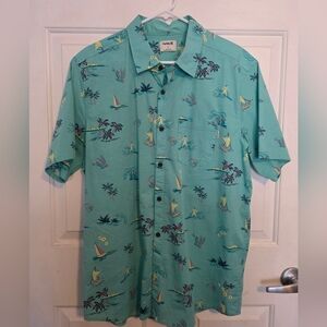 Hurley Aqua Tropical Print Men's Shirt